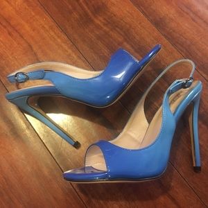Sky Blue High Heeled Peep Toe Sandals *NEW*